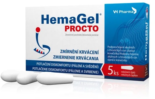 HemaGel Procto 5 ks rektálních čípků II