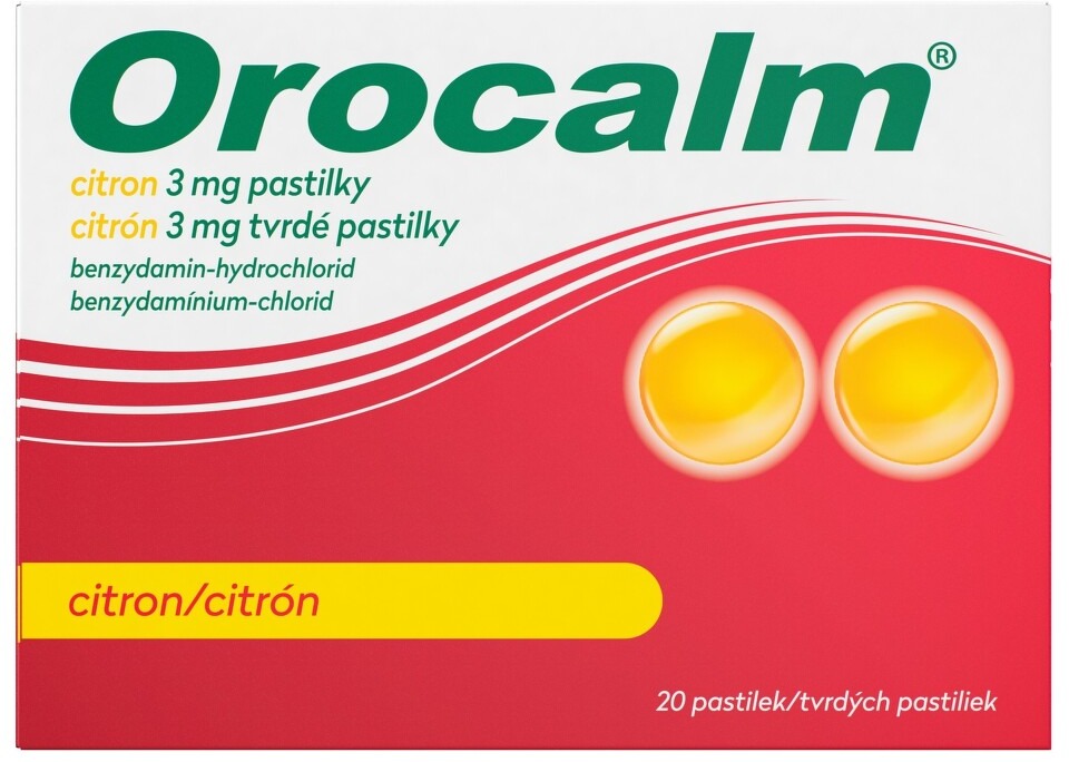 Orocalm Citron 3 mg 20 pastilek