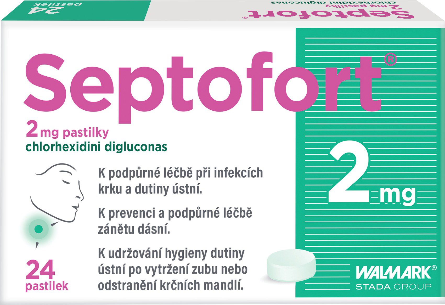 Septofort 2 mg 24 pastilek