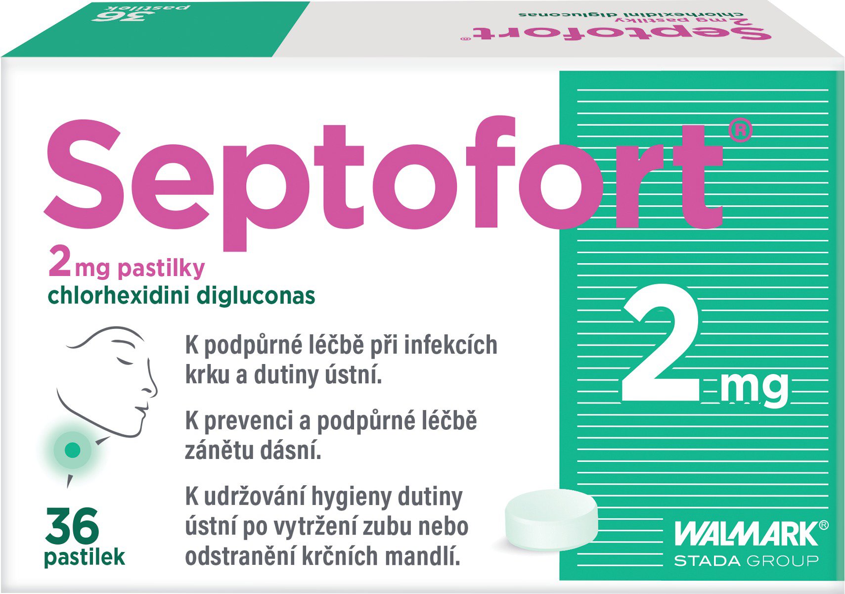 Septofort 2 mg 36 pastilek
