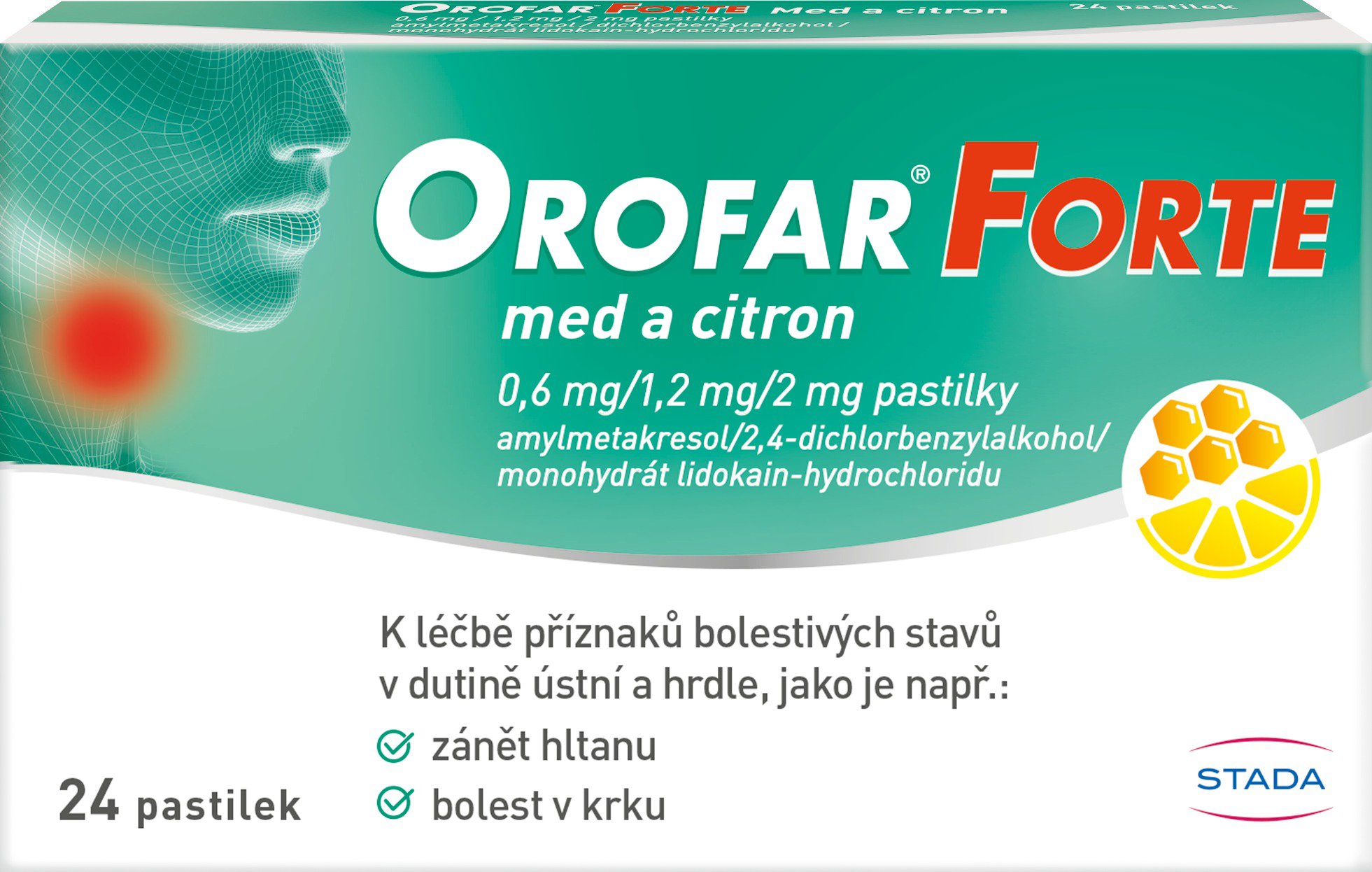 Orofar Forte med a citron, 24 pastilek
