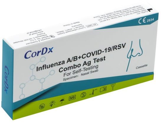 CorDx 4v1 respirační multitest (RSV/Chřipka A+B/Covid) 1 ks