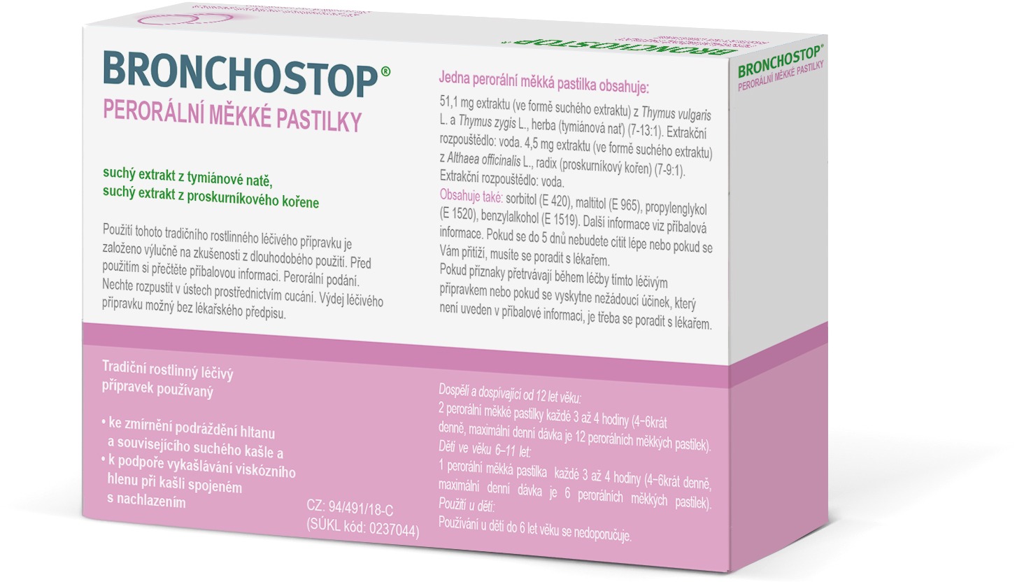 Bronchostop Perorální měkké pastilky 20 pastilek
