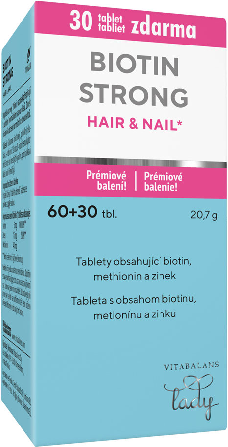 Vitabalans Biotin Strong Hair & Nail 60 + 30 tablet