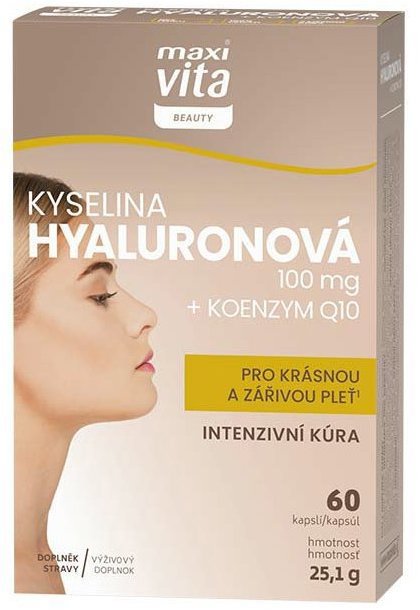 Maxi Vita Beauty Kyselina hyaluronová + koenzym Q10, 60 kapslí