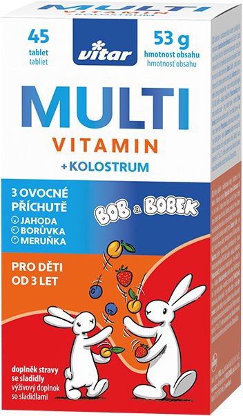 Vitar Kids Multi + kolostrum 45 tablet