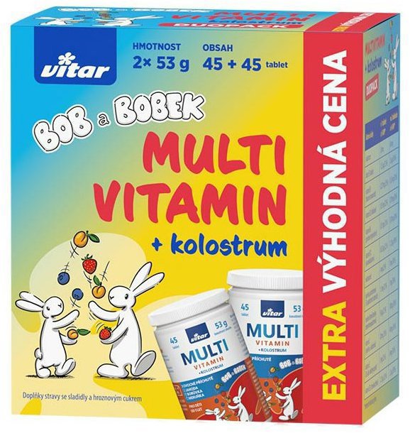 Vitar Kids Multi + kolostrum 2 × 45 tablet
