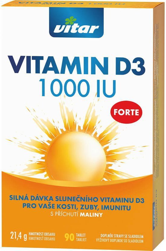 Vitar Vitamin D3 Forte 1000 IU 90 tablet