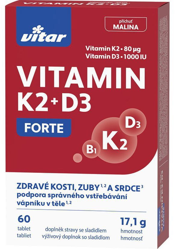 Vitar Vitamin K2 + D3 Forte 60 tablet