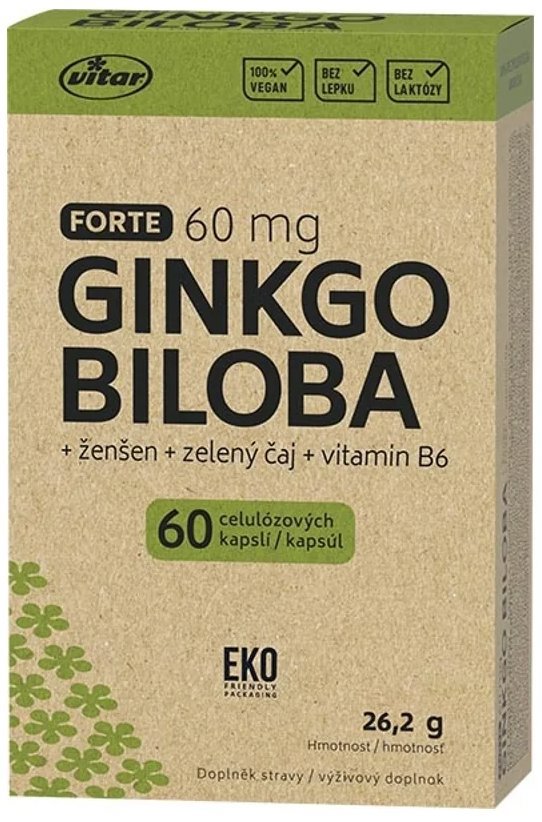 Vitar EKO Ginko Biloba Forte 60 kapslí