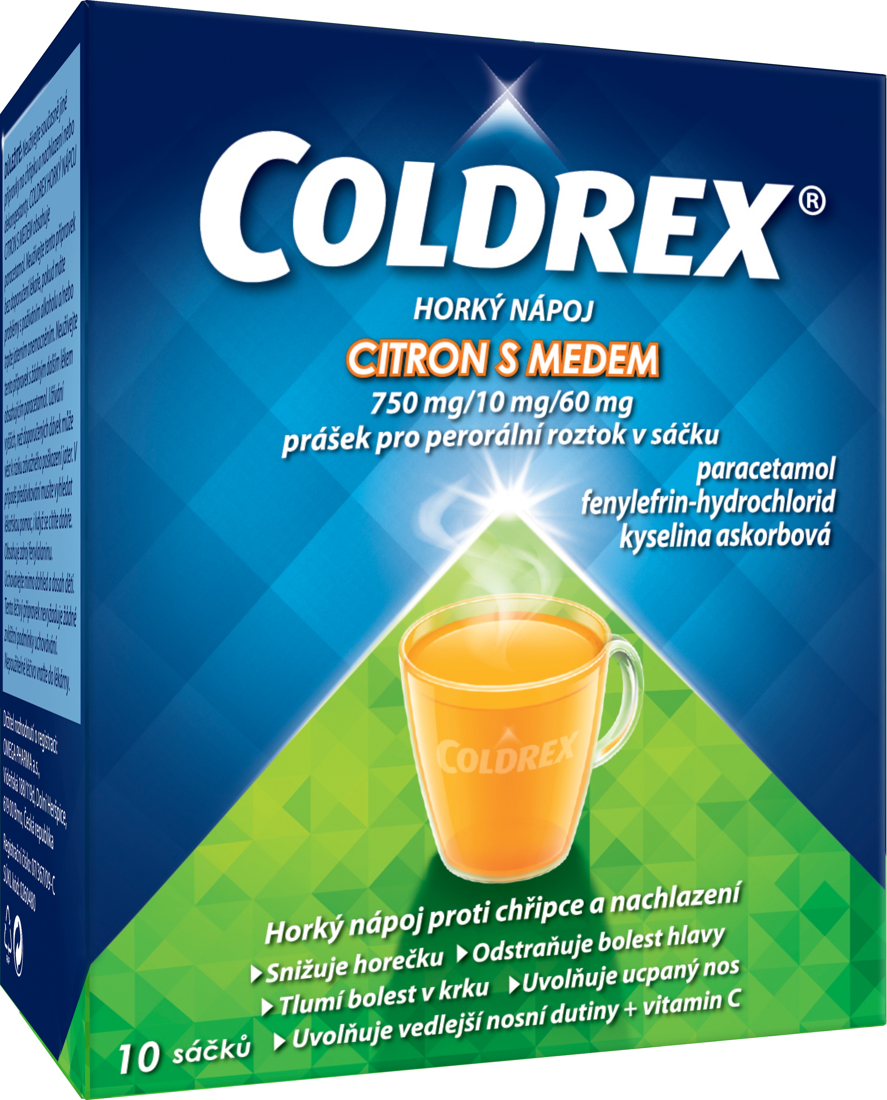 Coldrex Horký nápoj Citron s medem 10 sáčků