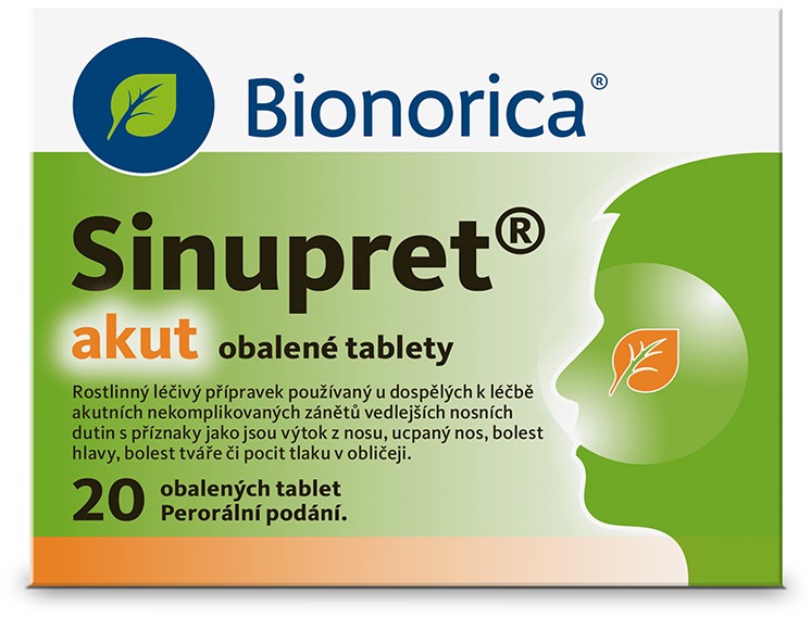 Sinupret akut 20 obalených tablet