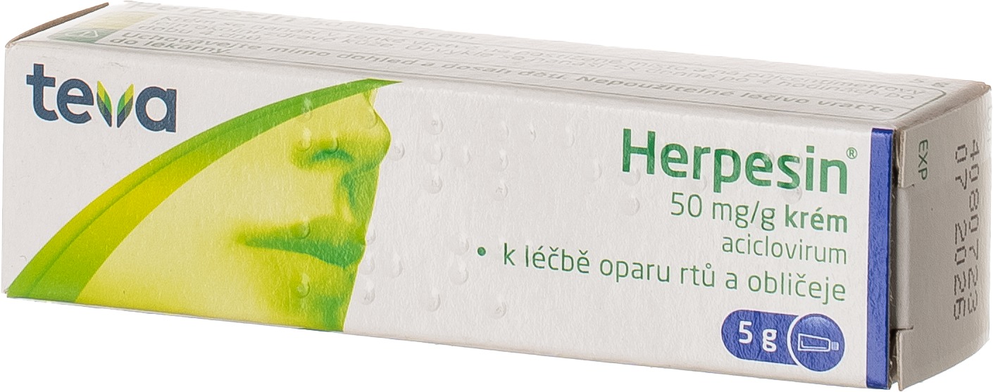 Herpesin 50mg/g dermální krém 5 g