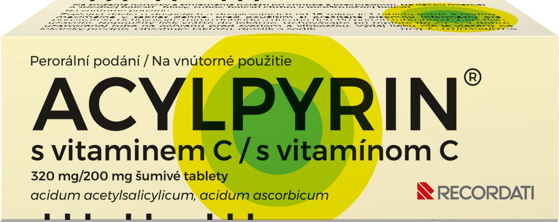 Acylpyrin s vitaminem C 320 mg/200 mg 12 šumivých tablet