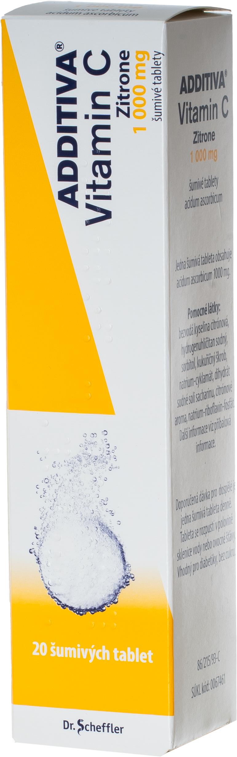 Additiva Vitamin C Zitrone 20 šumivých tablet