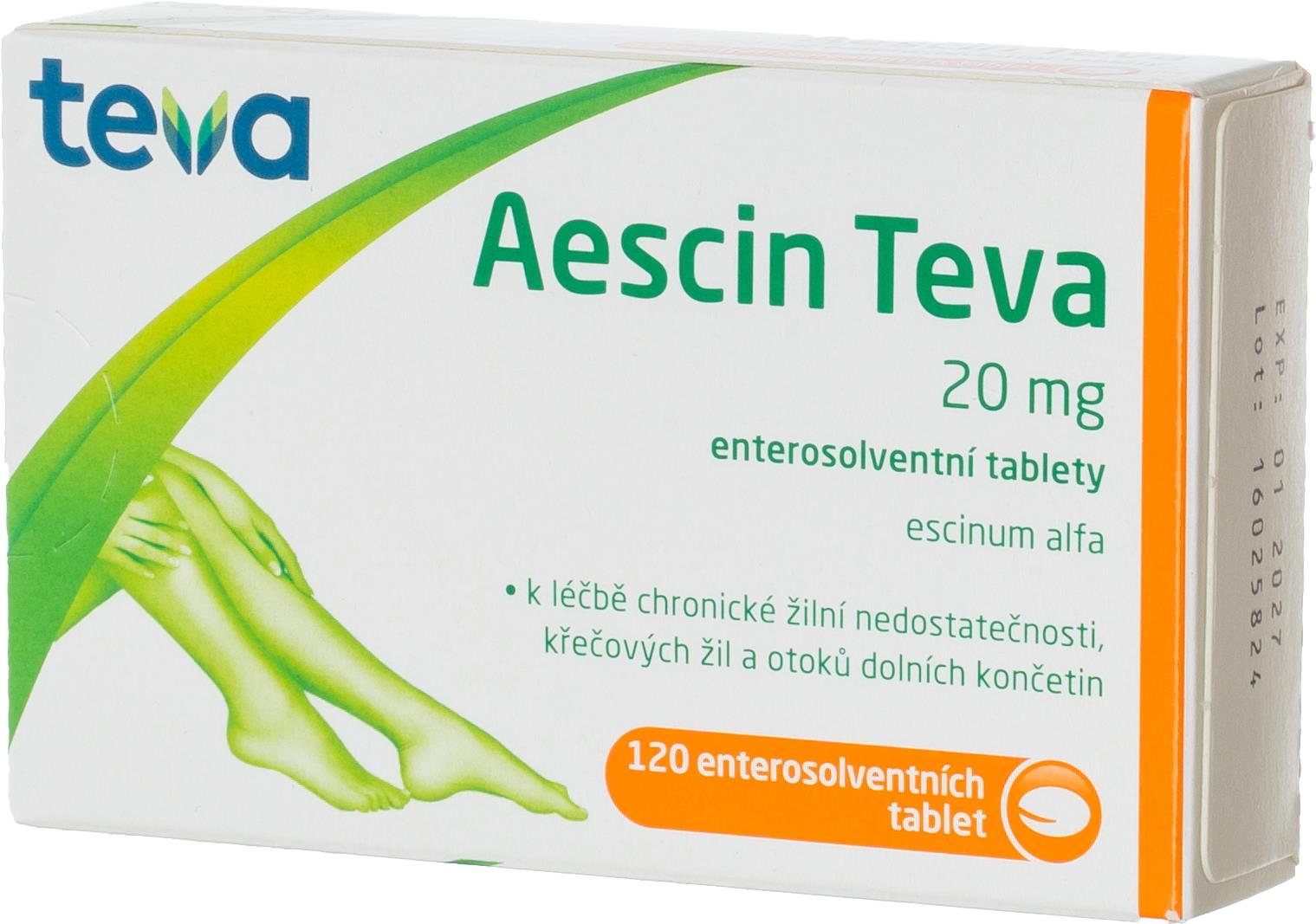 Aescin Teva 20 mg 120 tablet