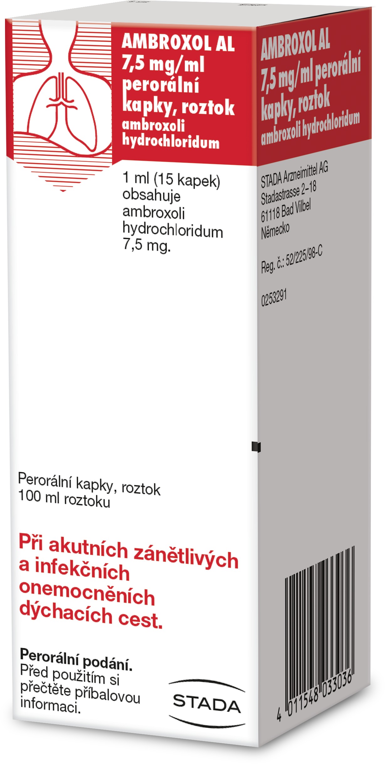 Ambroxol AL 7,5 mg/ml kapky 100 ml