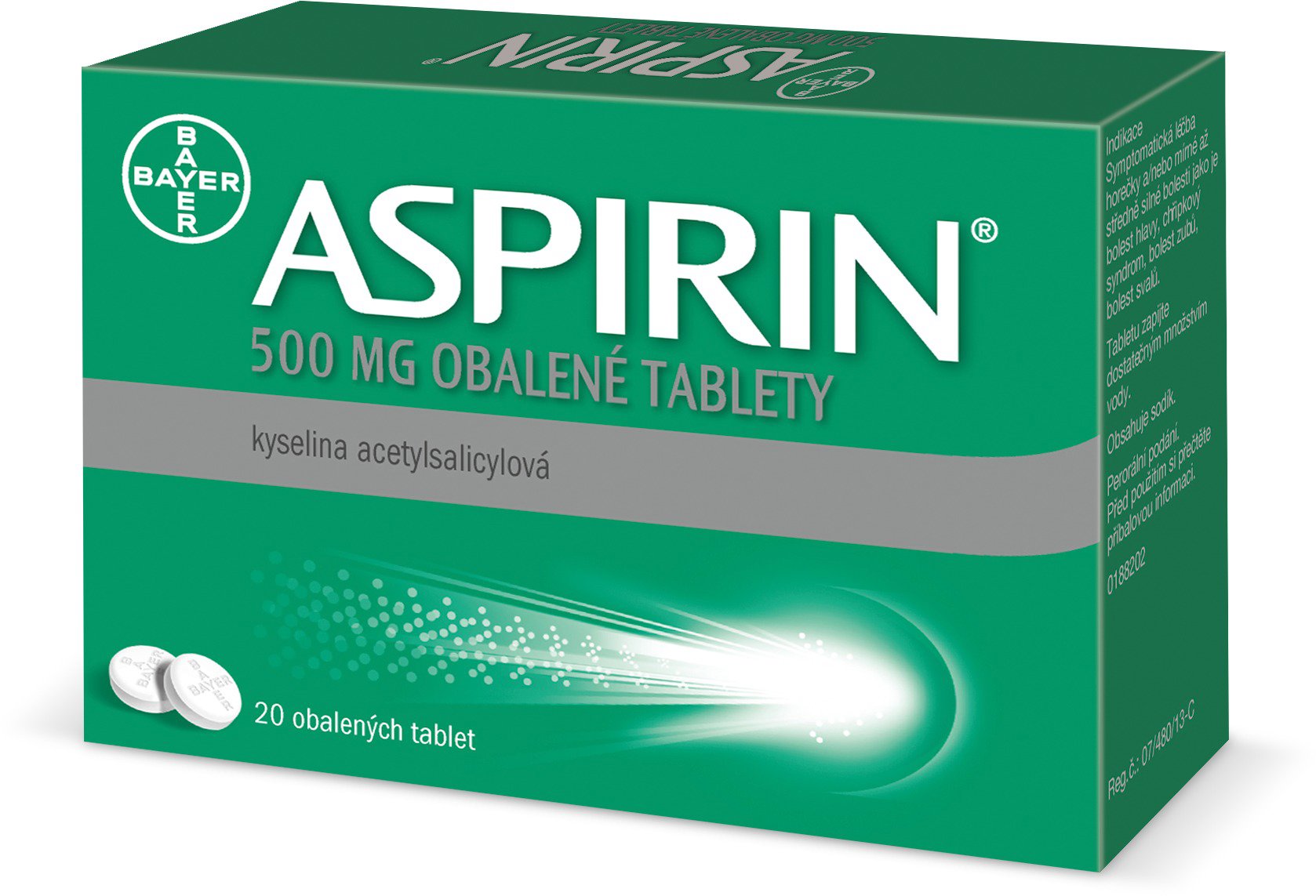 Aspirin 500 mg 20 tablet