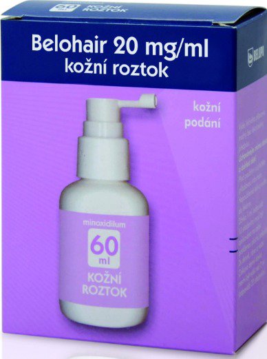 Belohair 20 mg/ml kožní roztok 60 ml