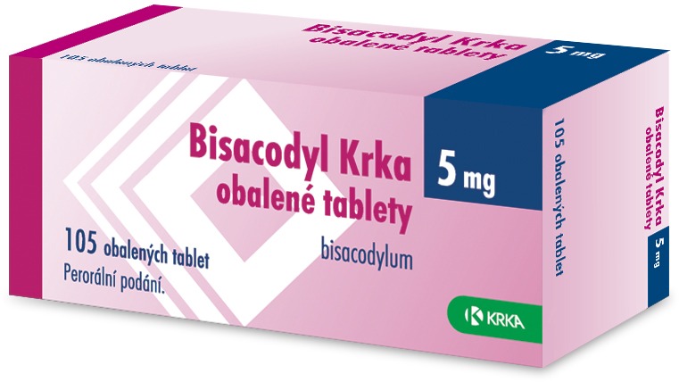 Bisacodyl Krka 5 mg 105 obalených tablet