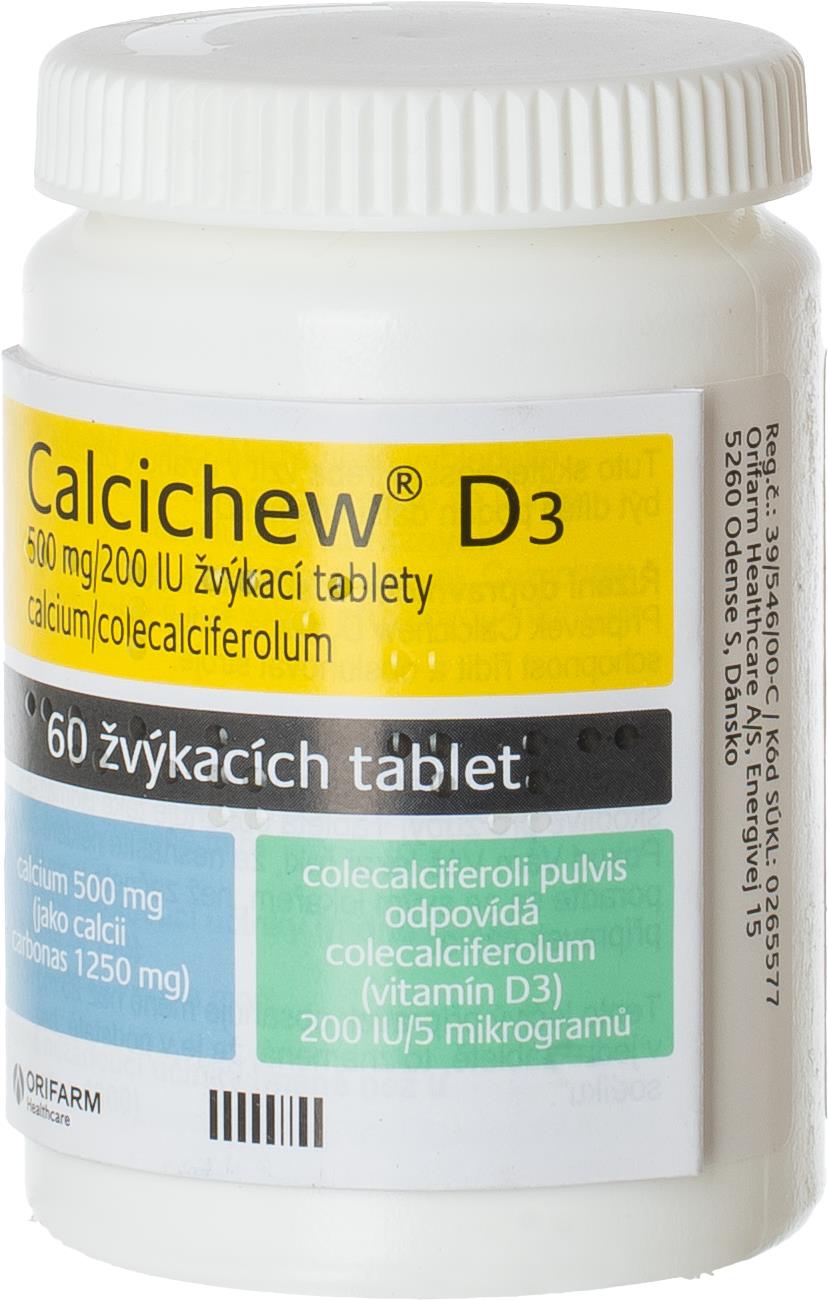 Calcichew D3 500 mg/200 IU 60 žvýkacích tablet