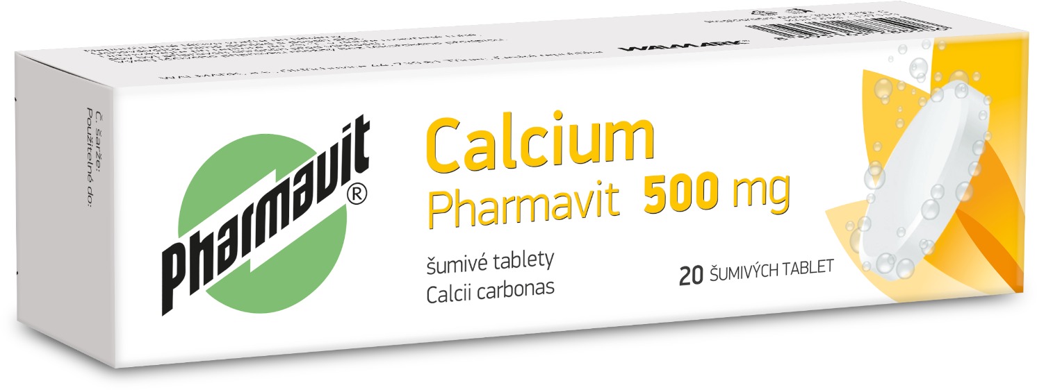 Pharmavit Calcium 500 mg 20 šumivých tablet
