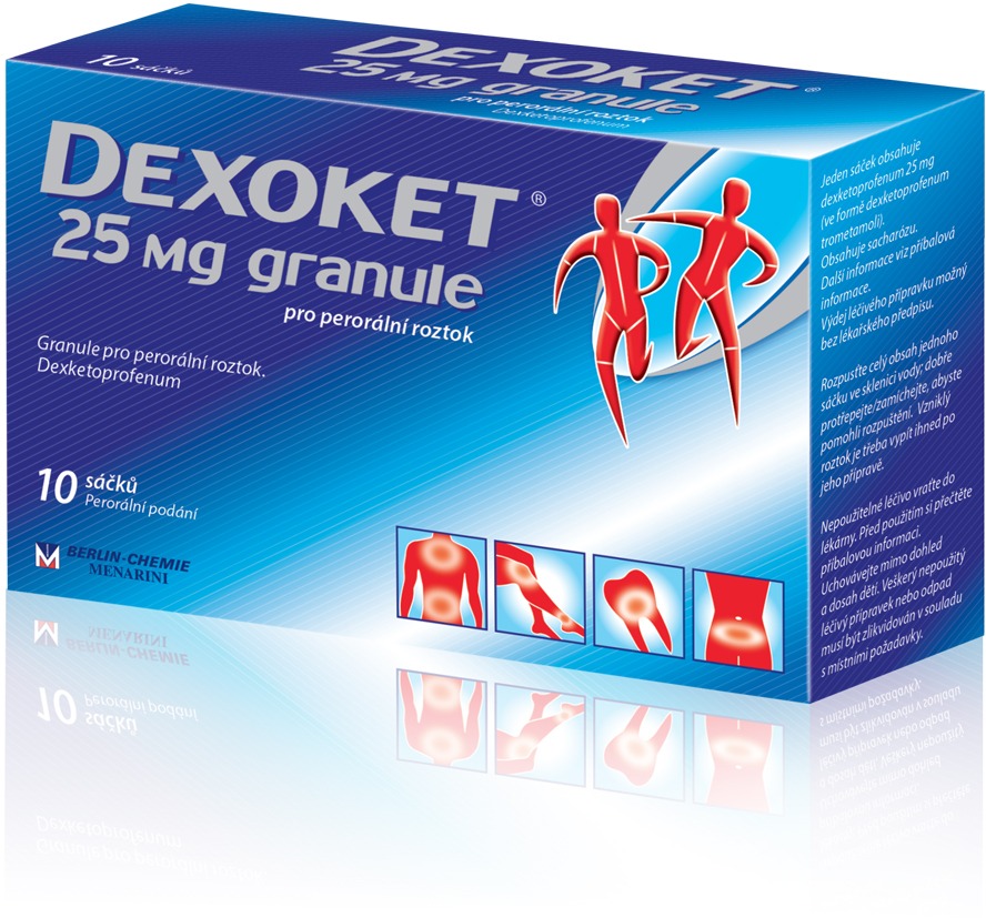 Dexoket 25 mg granule 10 sáčků