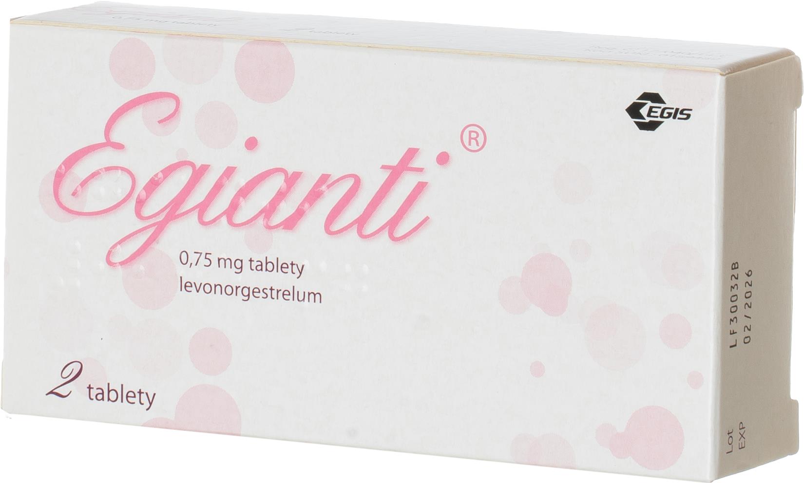 Egianti 0,75 mg 2 tablety