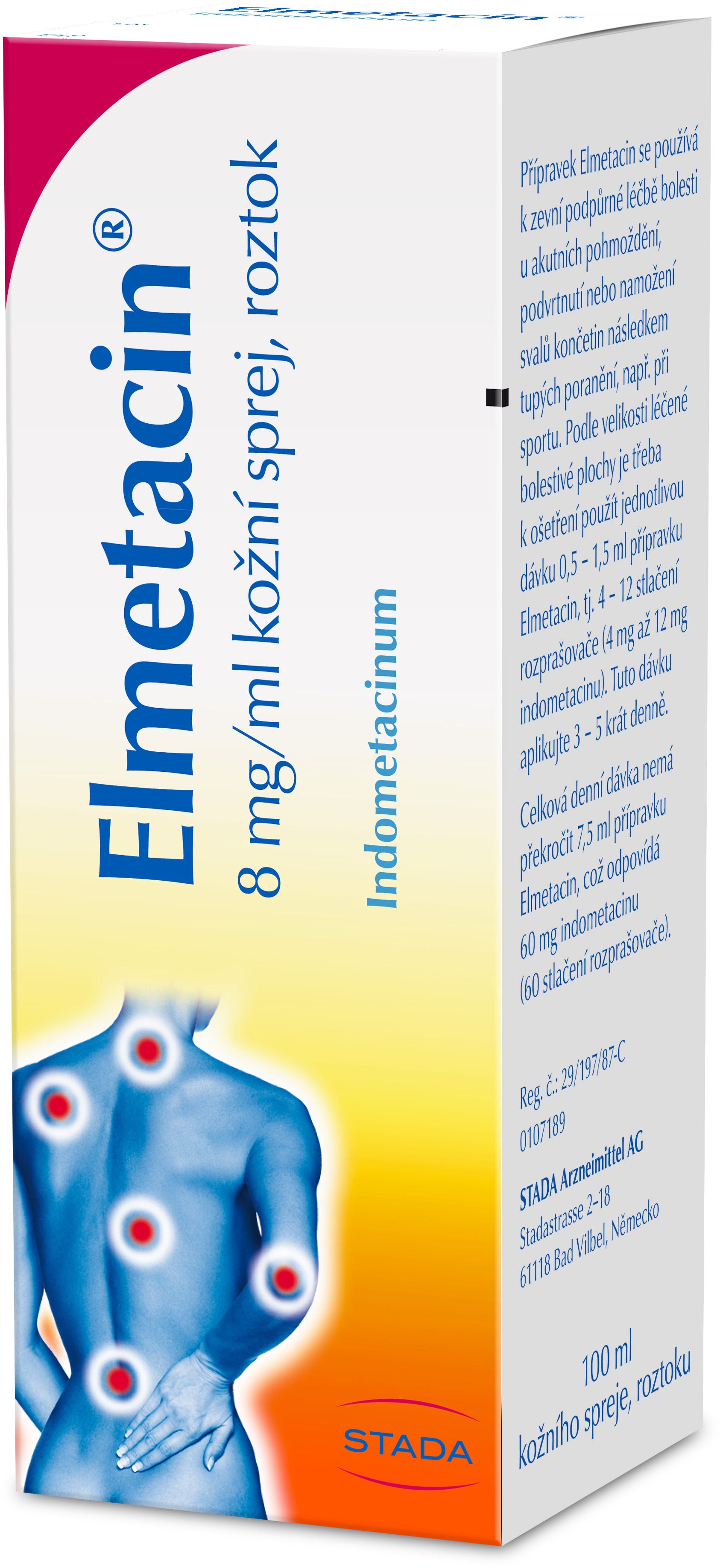 Elmetacin 8mg/ml kožní sprej, roztok 100 ml
