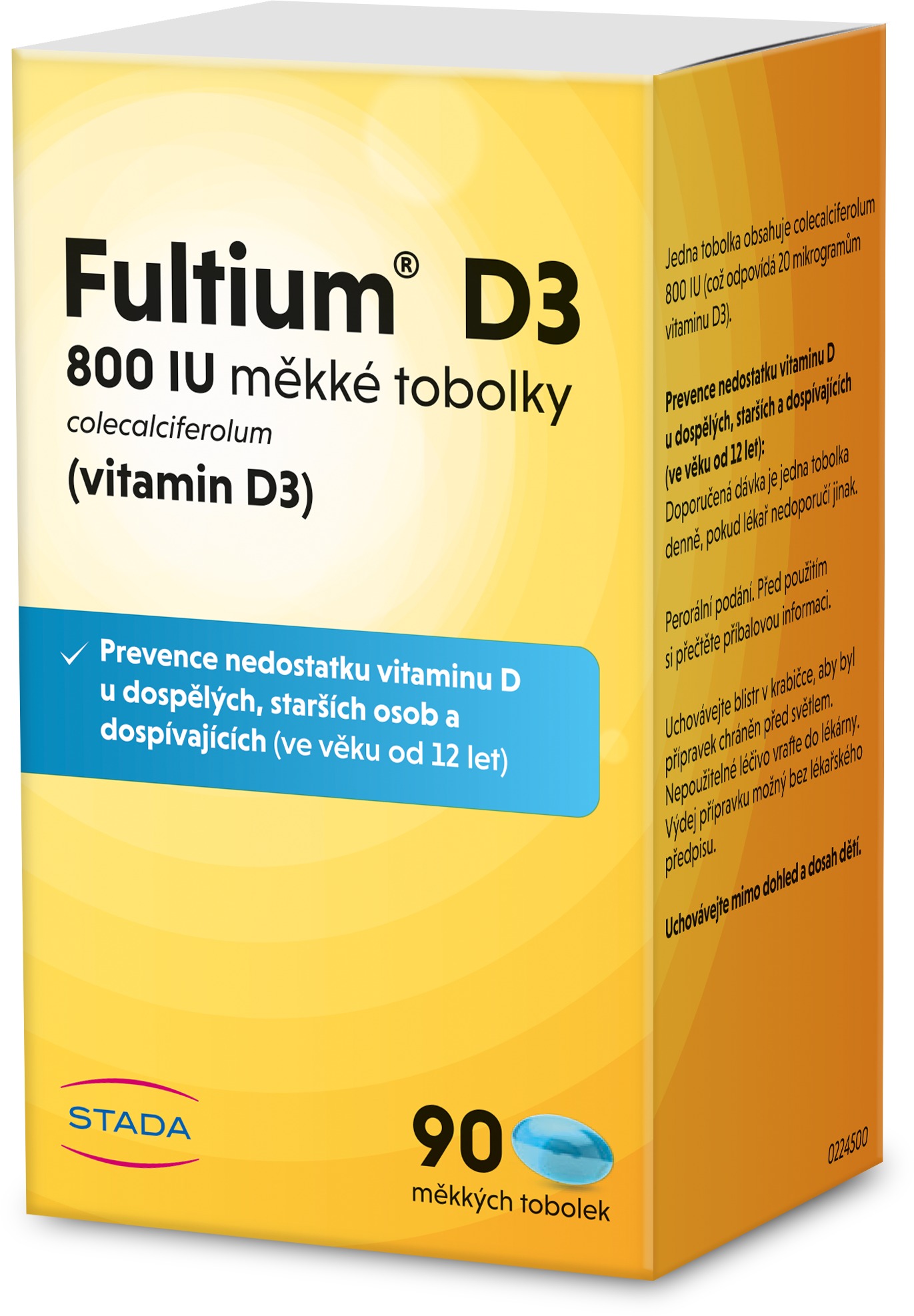 Fultium D3 800 IU 90 měkkých tobolek