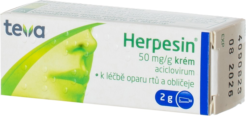 Herpesin 50mg/g dermální krém 2 g