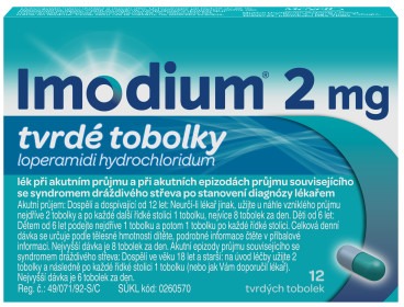 Imodium 2mg tvrdé kapsle, 12 tvrdých kapslí