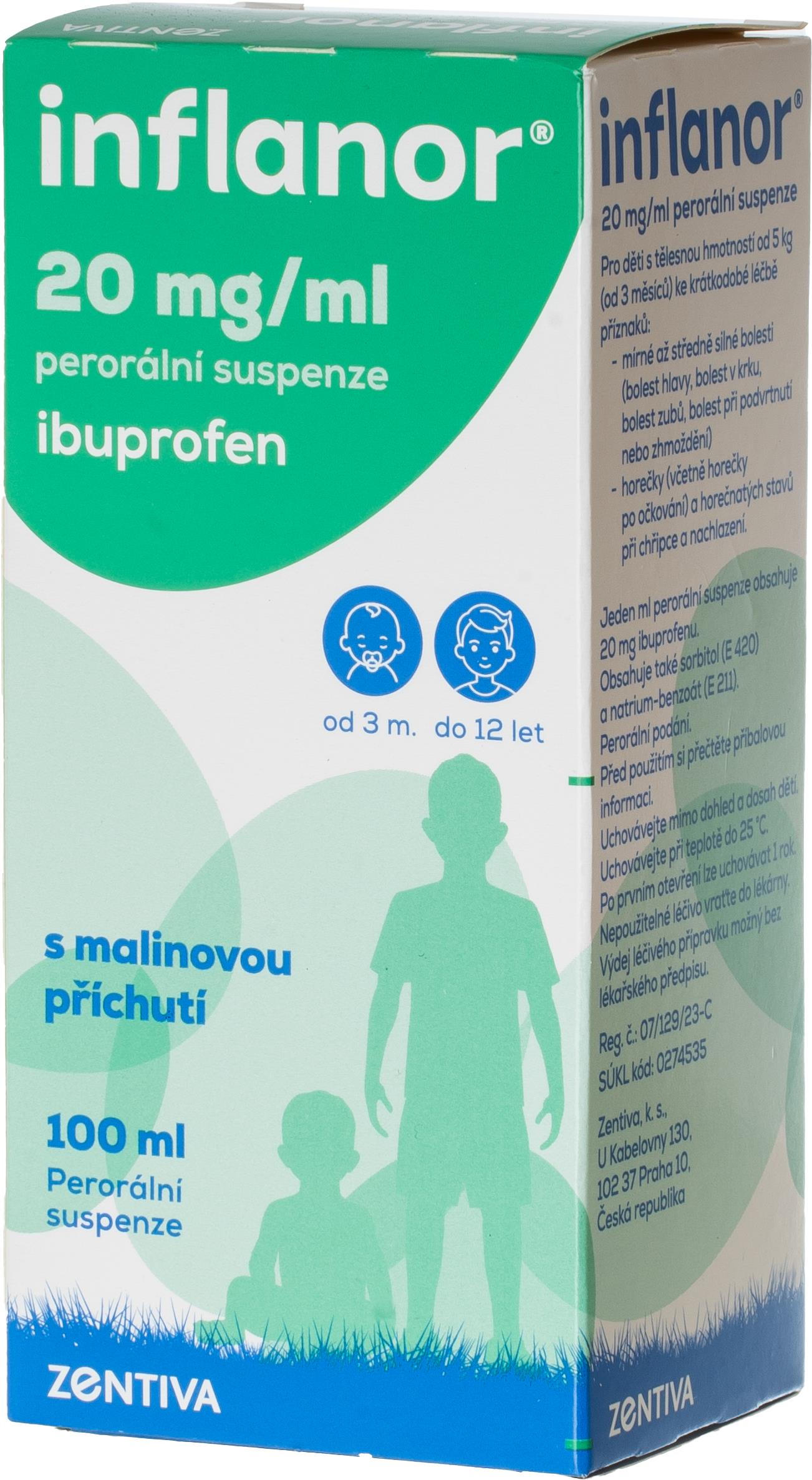Inflanor 20 mg/ml perorální suspenze 100 ml