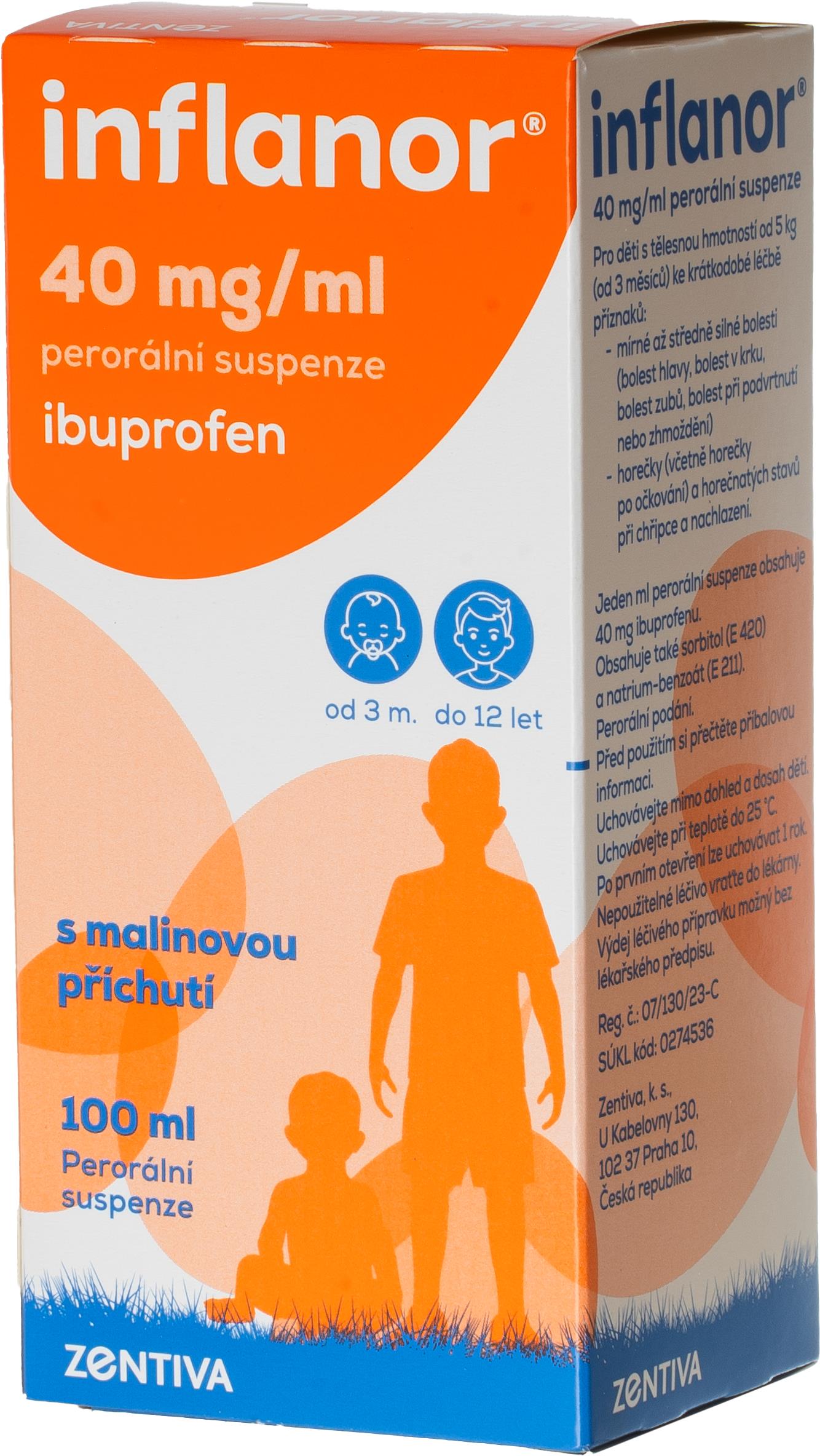 Inflanor 40 mg/ml perorální suspenze 100 ml