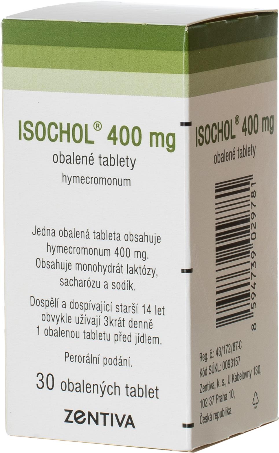 Isochol 400 mg 30 tablet
