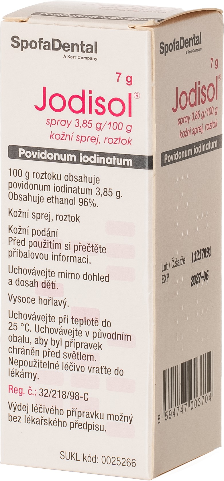 Jodisol spray s mechanickým rozprašovačem 7 g