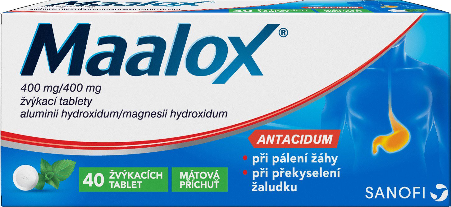 Maalox 40 žvýkacích tablet