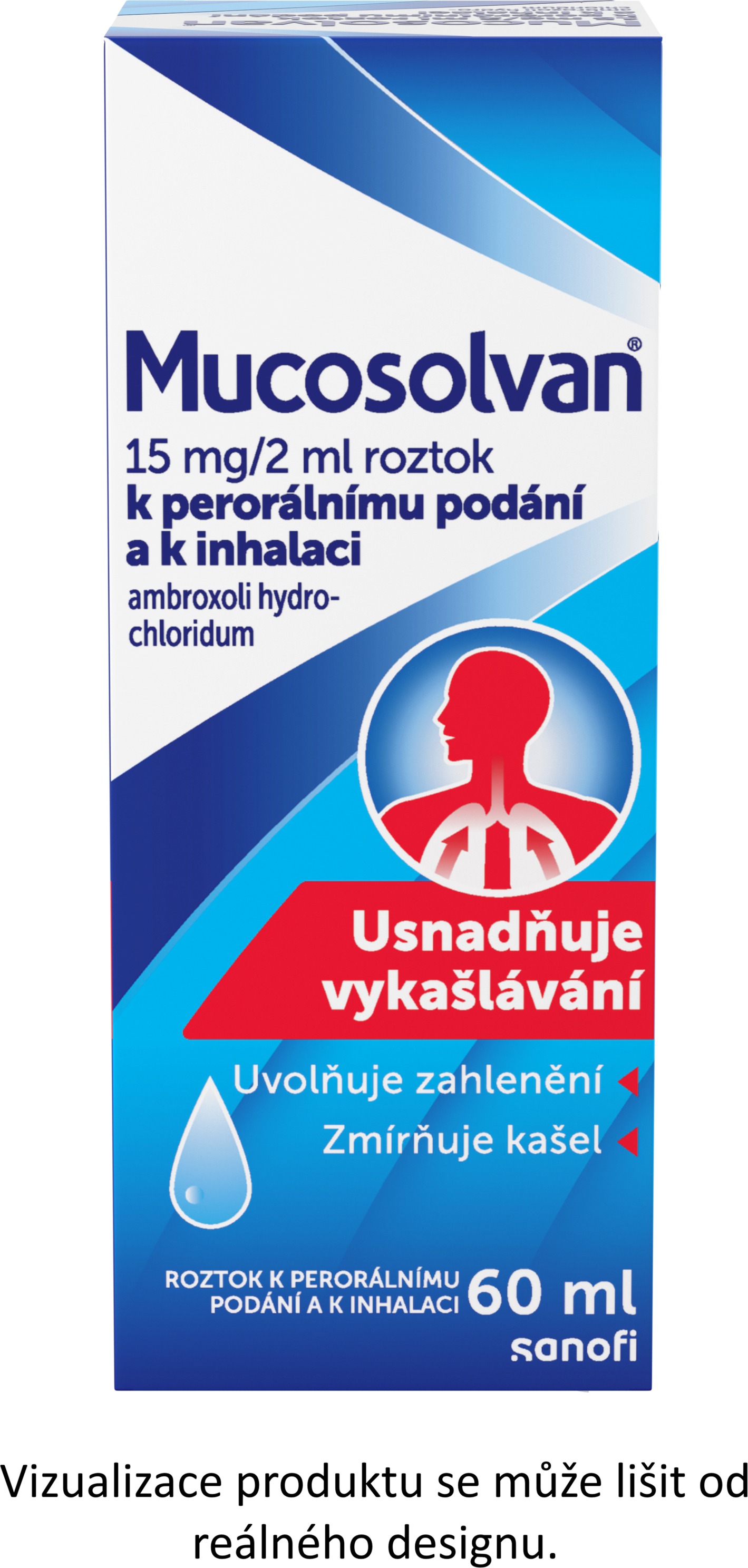 Mucosolvan 15 mg/2 ml roztok 60 ml