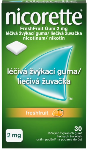 Nicorette FreshFruit Gum 2 mg léčivá žvýkačka