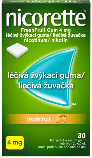 Nicorette FreshFruit Gum 4 mg léčivá žvýkačka