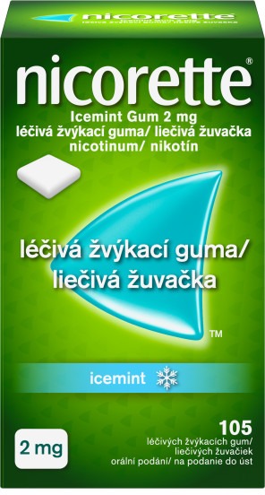 Nicorette Icemint Gum 2 mg léčivá žvýkačka 105 ks