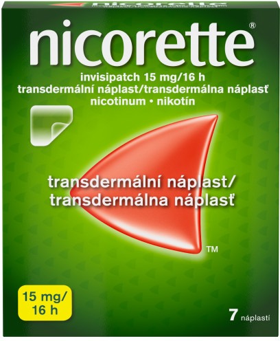 Nicorette invisipatch 15 mg/16 h, transdermální náplast