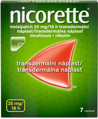 Nicorette invisipatch 25 mg/16 h, transdermální náplast