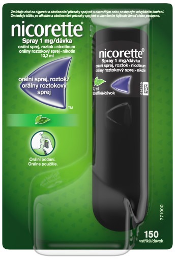 Nicorette Spray 1 mg/dávka, orální roztokový sprej 13,2 ml