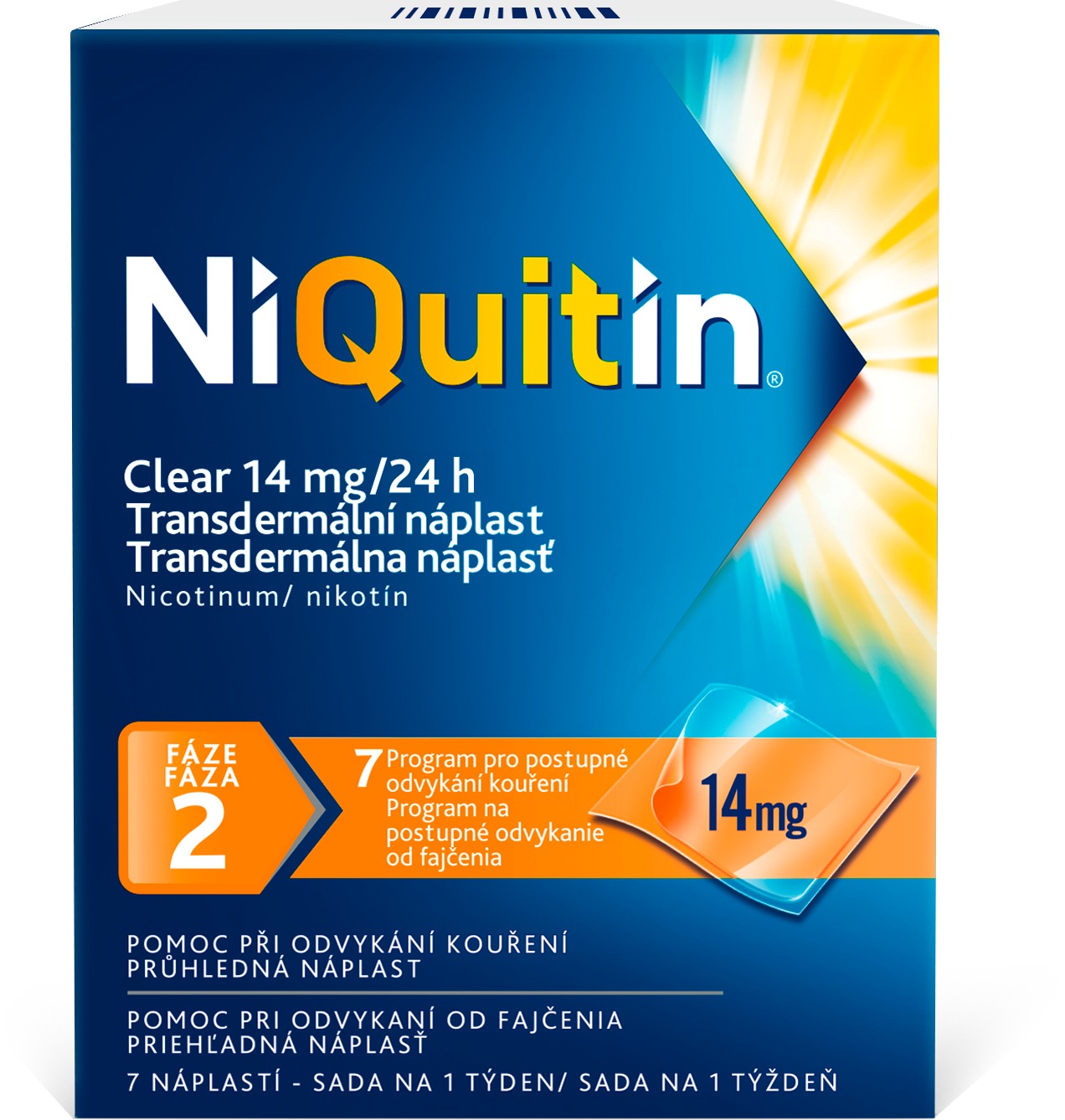NiQuitin Clear patch 14 mg 7 ks