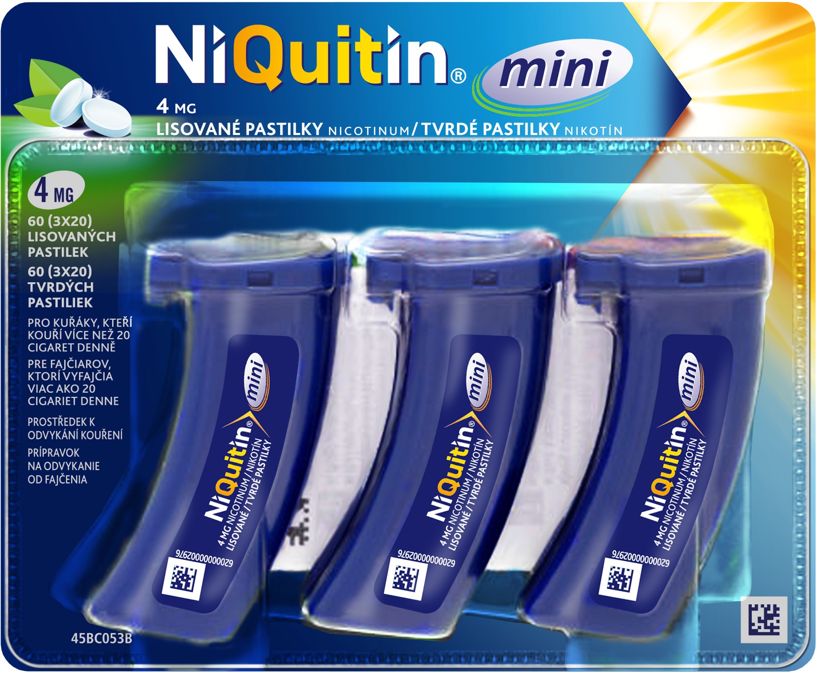NiQuitin mini 4 mg 3 × 20 ks