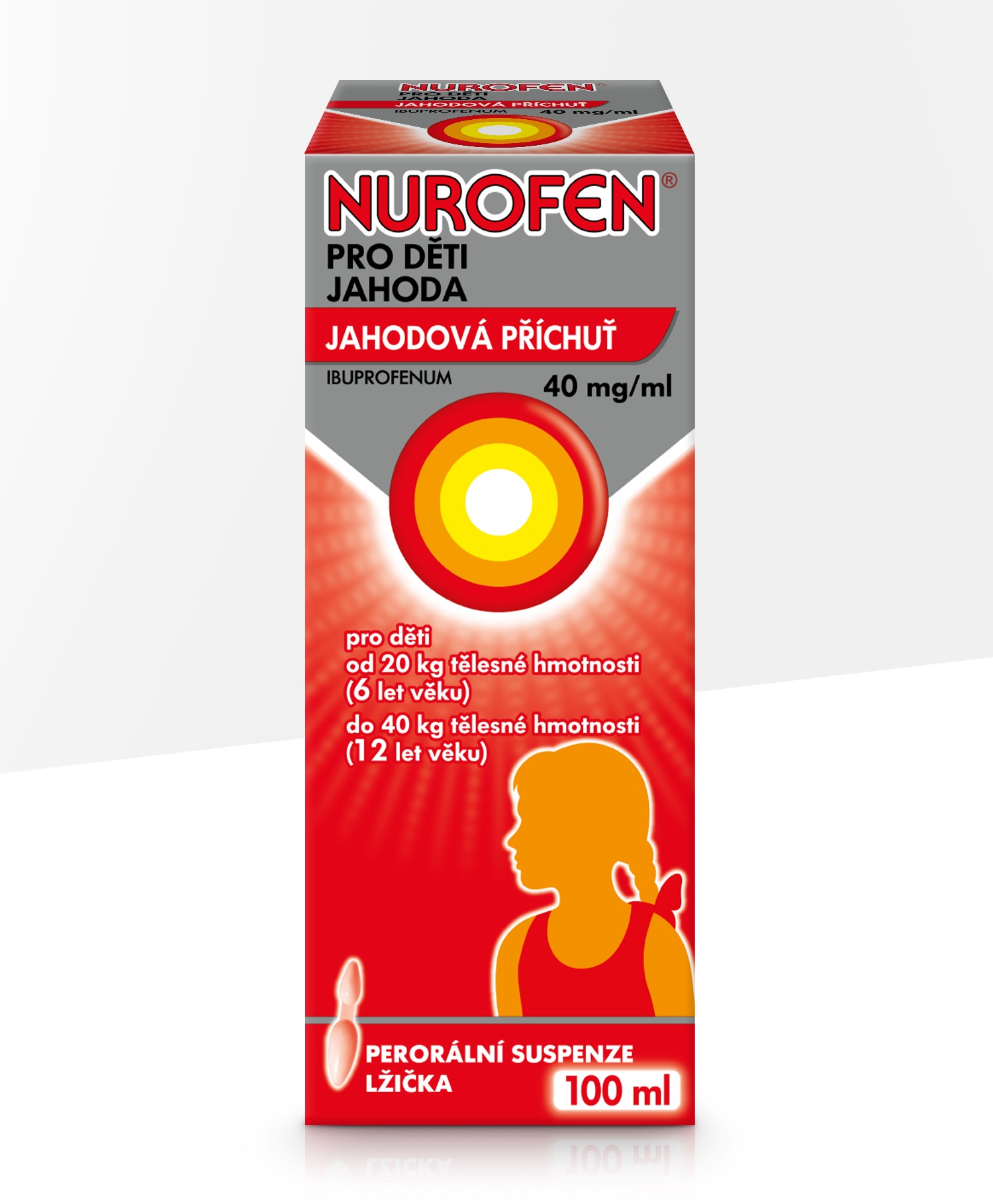 Nurofen pro děti 40 mg/ml suspenze 100 ml jahoda