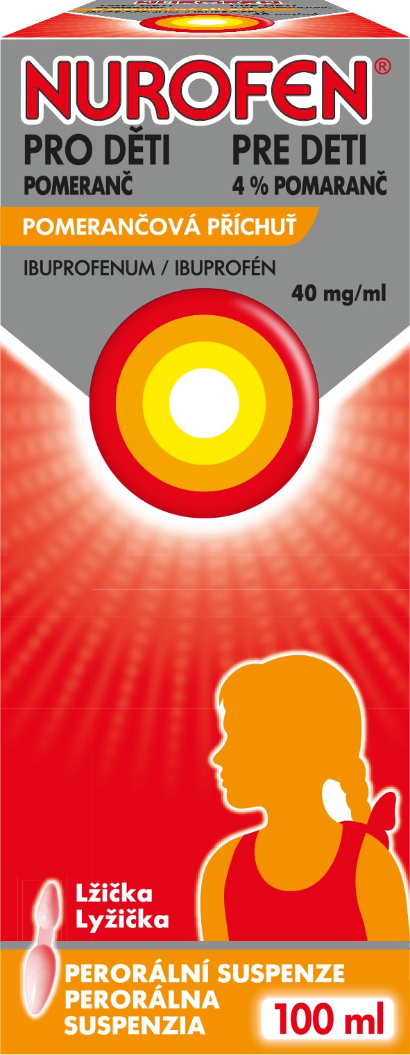 Nurofen Pro děti 4% Pomeranč 100 ml