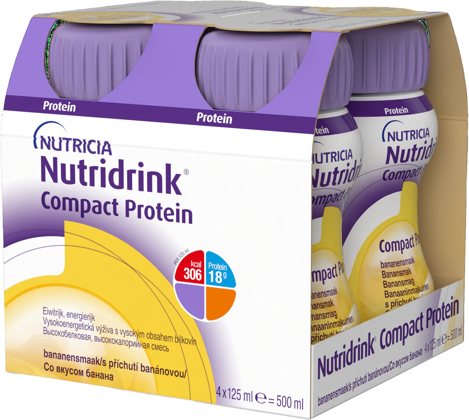 Nutridrink Compact Protein s příchutí banánovou 4x125 ml