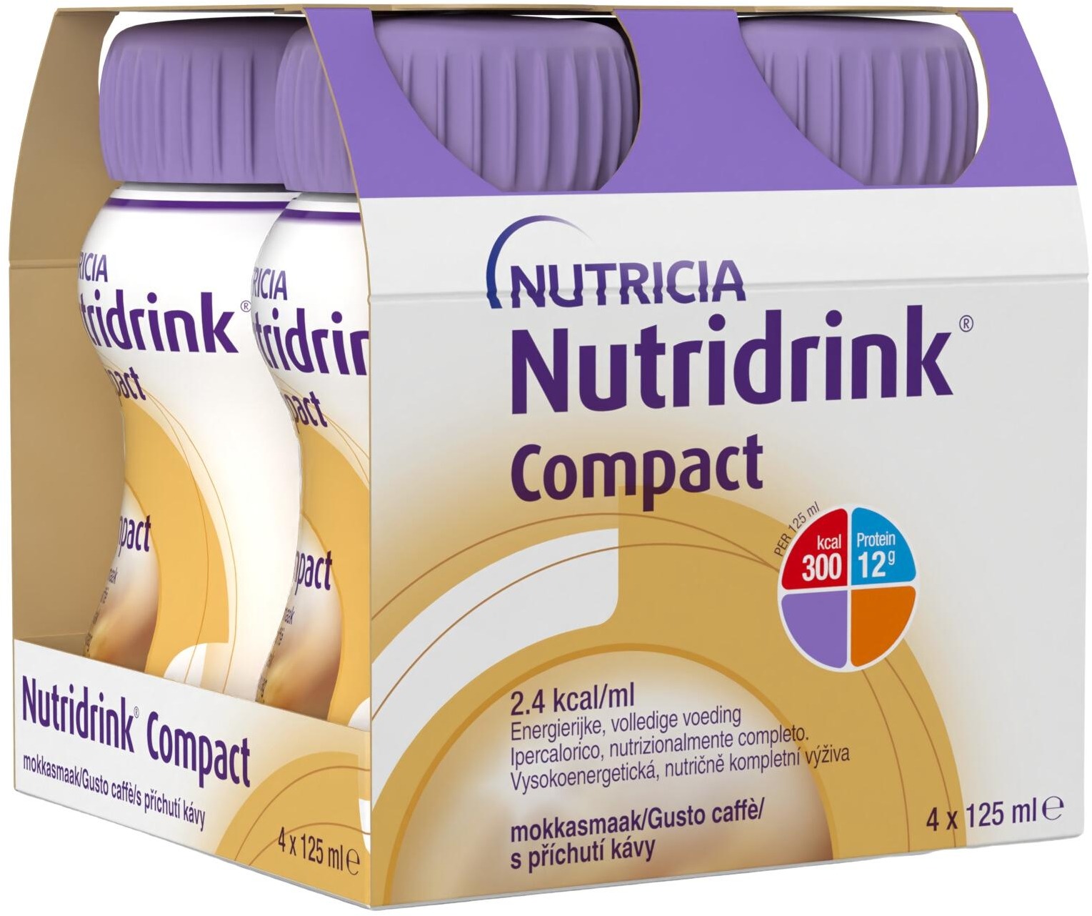 Nutridrink Compact s příchutí kávy 4x125 ml